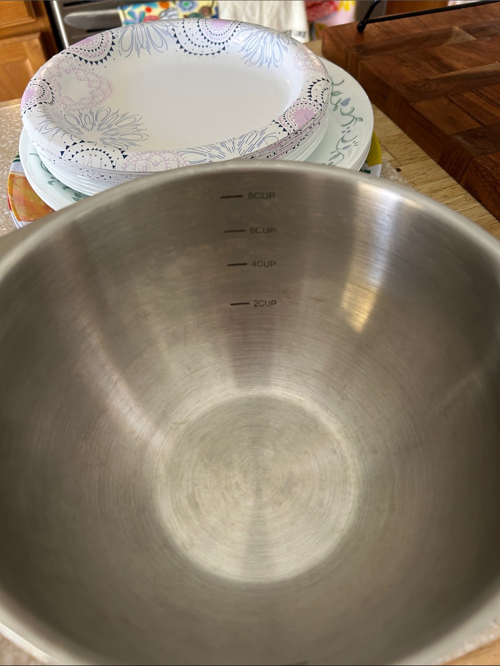 Pampered chef Stainless Steel Nesting Mixing Bowls with Pour Spouts exc cond - Picture 9 of 11